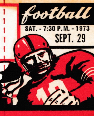 Vintage Football Art_Quarterback Artwork_Vintage Ticket Toss